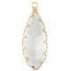 Hanger van Crystal Glass ovaal 30mm Crystal-gold